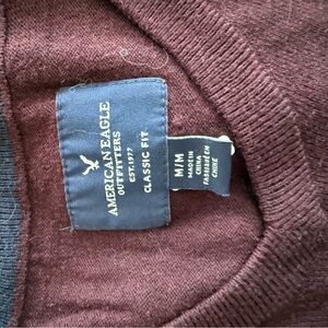 American Eagle Outfitters Men's Crewneck Sweater - Dark Brown